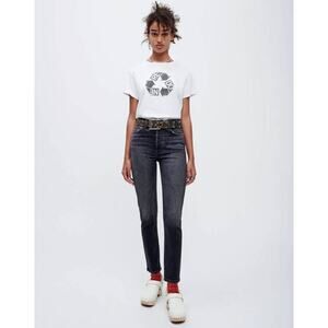 RE/DONE 90's High Rise Ankle Crop Jean in Onyx Fade 31